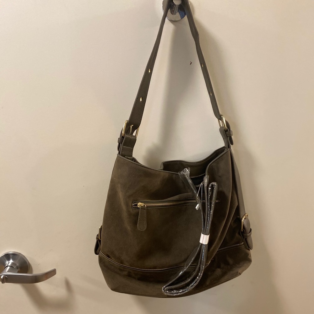 Hunter green shoulder bag